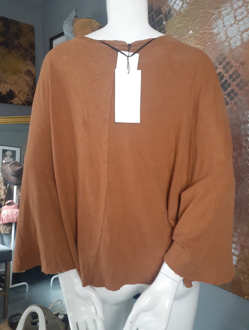 Zara Nwt Women's Lightweight Knit Top - Rust/Brown - Picture 5 of 12